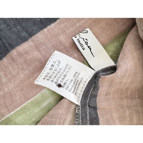 Mona Lisa Cotton Striped Appliqué Top L Excellent Condition - Picture 4 of 5